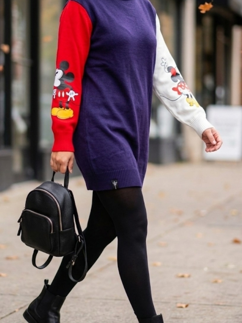 SECRET Turtleneck Sweater | Mickey & Minnie Mouse Color Block Design | One Size